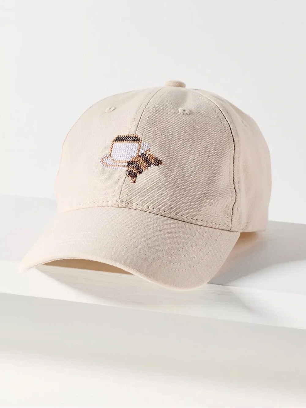 NWT Anthropologie Icon Embroidered Baseball Cap NEW